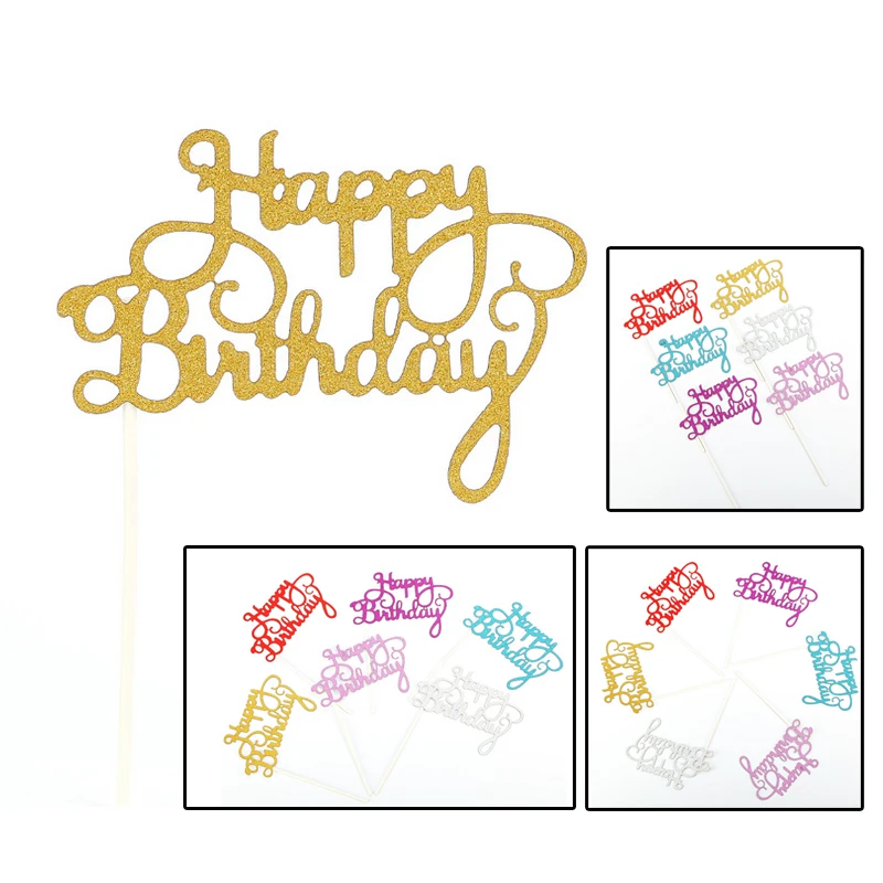 Urijk торт флаг кекс топперы День Рождения Декор дети торт Топпер с днем рождения кекс топперы день рождения инструменты