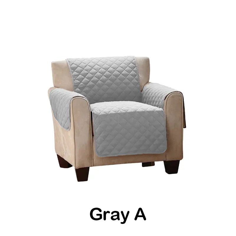 Водонепроницаемый стеганый диван Чехлы для собак Домашние животные Дети Противоскользящий диван кресло-кровать Чехлы кресло, мебель протектор 1/2 местный - Цвет: Gray
