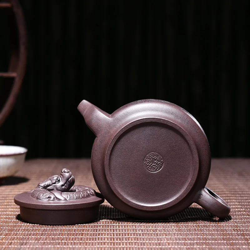 340 мл исинский чайник Цзы-Ша Подлинная все ручной работы знаменитый Фиолетовый Глиняный Чайник-с драконами кунг-фу чайный чайник чайный набор