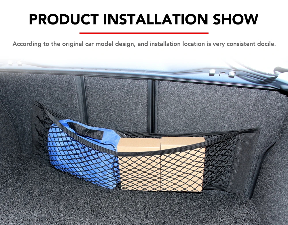 Universal Car trunk net bag Nylon SUV Auto Cargo Storage Mesh Holder Universal For Cars Luggage Nets Travel Pocket