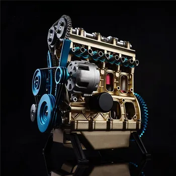 

Teching 1:24 Four-Cylinder Engine Full Aluminium Alloy Model Collection Educational Toys for Kids