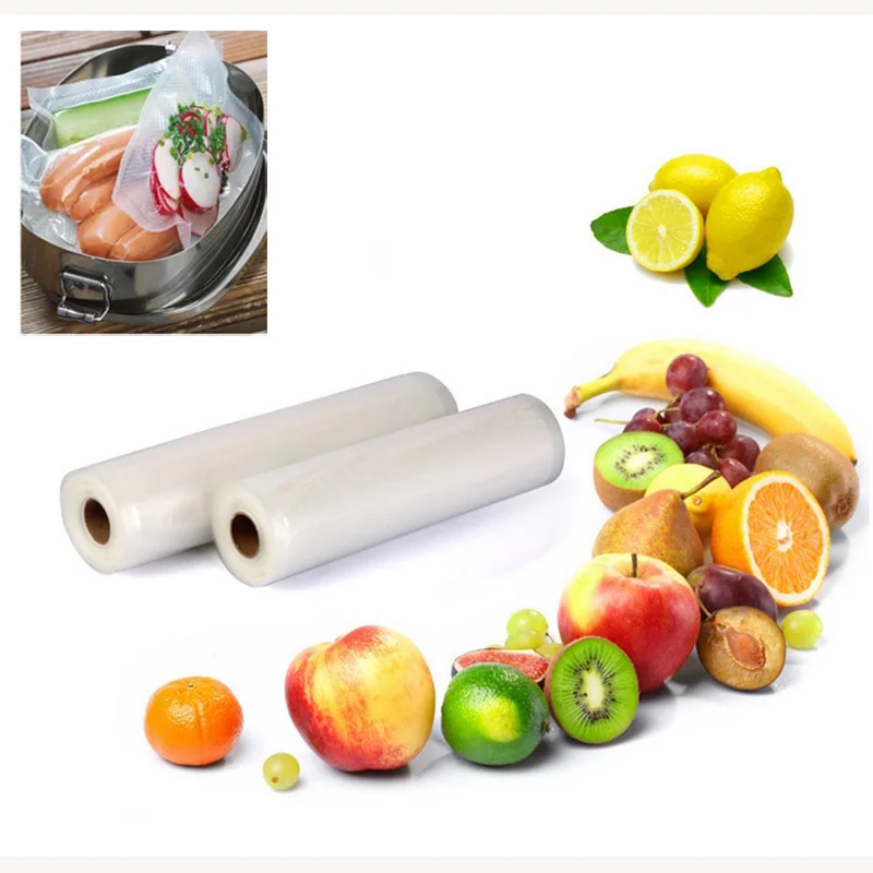 100pcs Food Vacuum Storage Bag For Kitchen Fruit Vegetable Fresh-Keeping Snack Suitable Microwave Frozen Refrigerated | Дом и сад