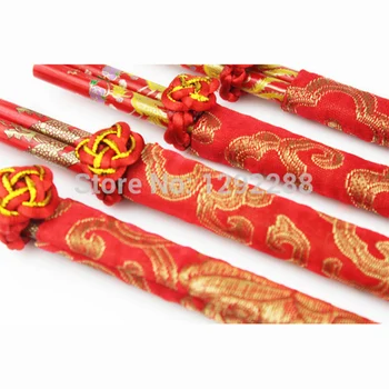 

Wood Chinese chopsticks Wedding chopsticks wedding gift wedding fine favors Chinese Dragon Phoenix Printed