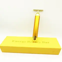 Энергетический beauty Bar 24 K Gold Pulse Укрепляющий Массажер ролик для лица массажер Derma средство для ухода за кожей средство для подтяжки кожи