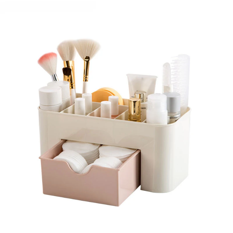 

Cosmetic Storage Box Multifunction PP Plastic Desktop Storage Boxes With Drawer Organizer For Makeup Stationery