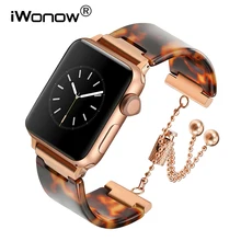 Премиум-класса и Нержавеющая сталь ремешок для наручных часов iWatch, версия Apple Watch 5 4 3 2 1 44/42/40/38 мм Для женщин ювелирные изделия браслет на запястье браслет