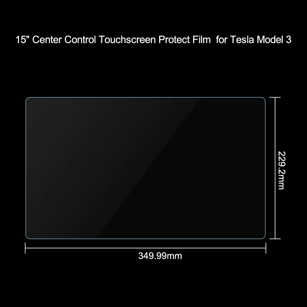 1" центр управления Сенсорный экран защитная пленка автомобильная навигация Сенсорный экран Закаленное стекло протектор для Tesla модель 3