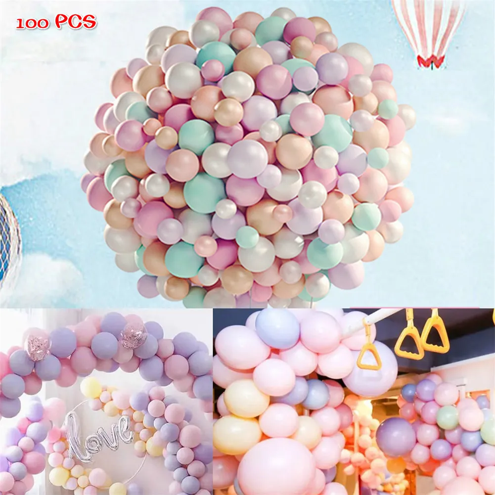 100 шт./лот пакет Macaron конфеты Цветной вечерние шары набор пастельных воздушных