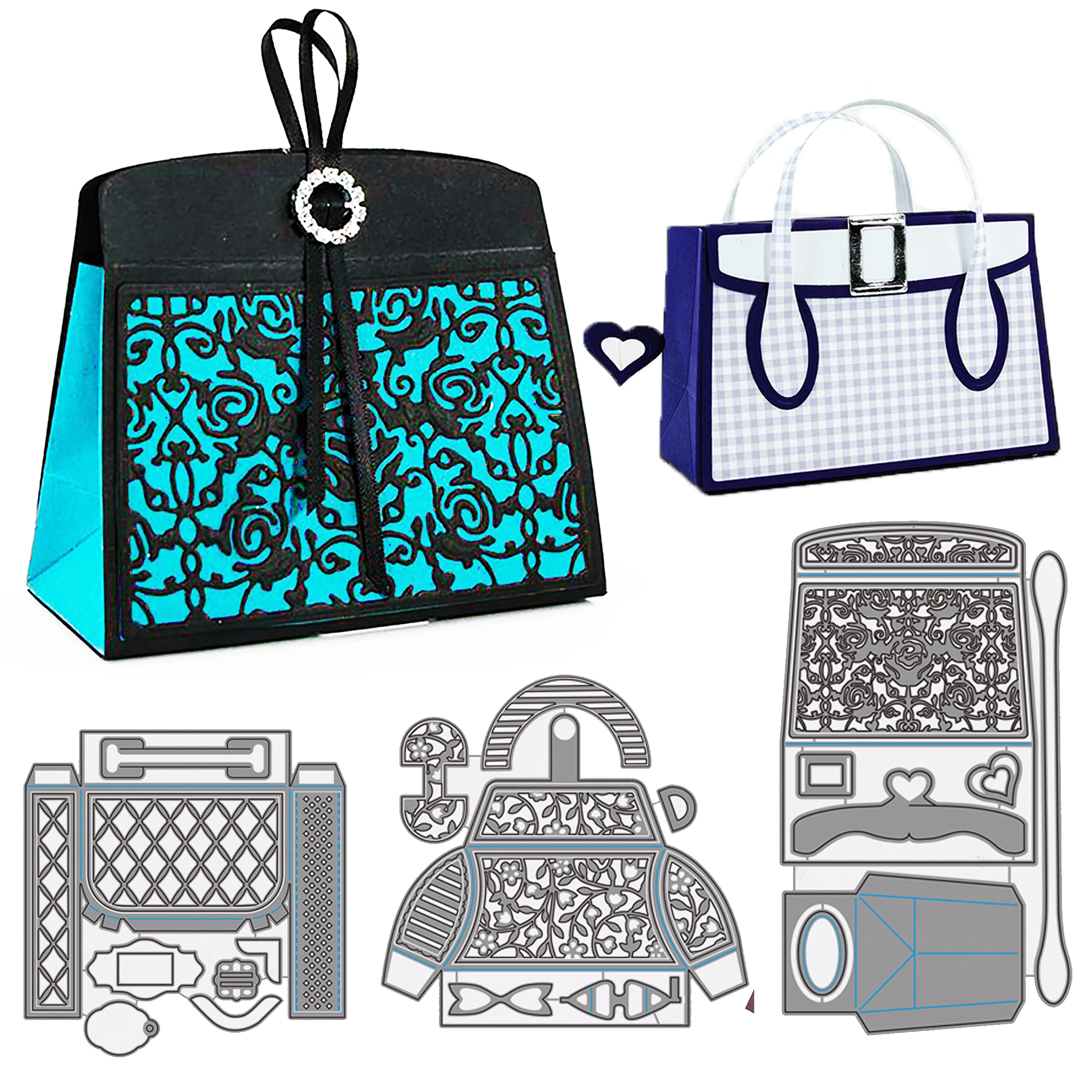 

Handbag Metal Cutting Dies Lady Bag Purses Fashion Craft Christmas Dies Scrapbooking for DIY Making Dies Cuts Girl Hand Bag