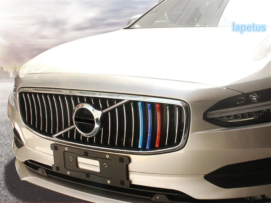

Lapetus Front Grille Grill Decoration Frame Cover Trim 3 Piece / Colorful Fit For Volvo S90 2017 2018 2019 Plastic
