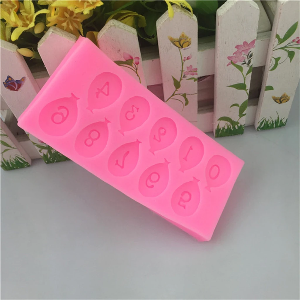 Balloon/Number Dedicated Molds Silicone Mould Resin Casting Fondant Baking Mould DIY Jewelry Handcrafts Gifts Making Molds