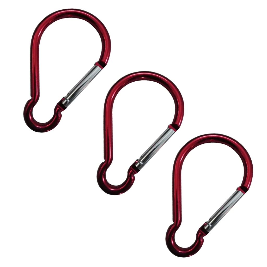 MagiDeal 15pcs Multiuse Camping Keychain Carabiner Key Holder Sports Backpack Buckle Aluminum Keychain Carabiner