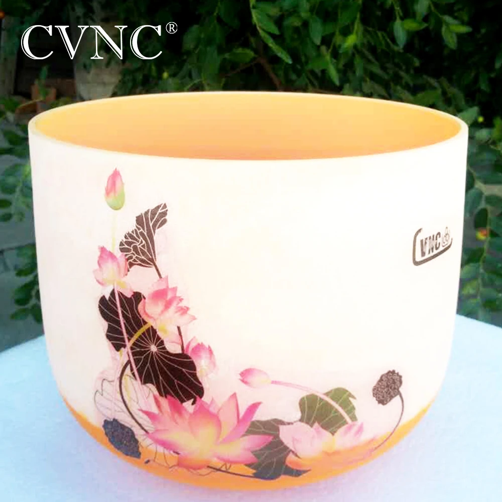 CVNC новый дизайн Lutos 10 &quotNote D цветная чакра Матовый Кварцевый Поющий чаша|bowl design|bowl