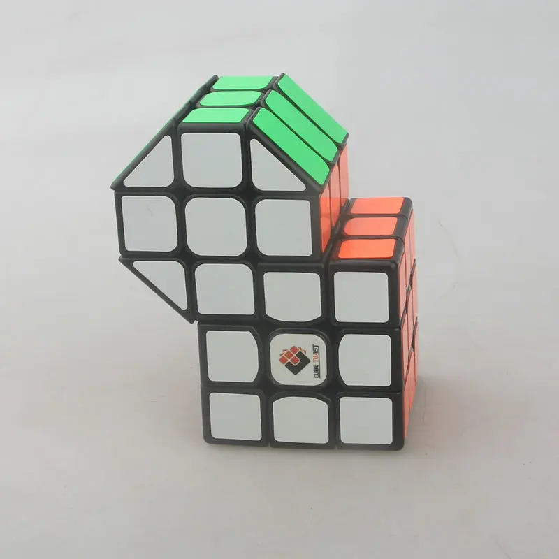 CubeTwist соединенный магический куб 2 цилиндрический с 3x3x3 профессиональный вызов cubo magico Классическая игра-головоломка для Детские Подарочные игрушки