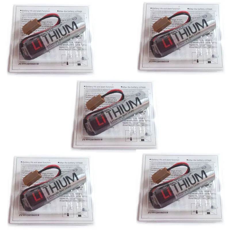 Набор оригинальных литиевых батарей ER6V/3 6 V 2400mAh PLC с разъемом для TOSHIBA ER6V 3