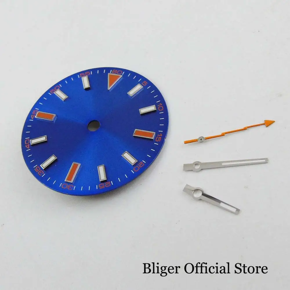 29 мм часы стерильный циферблат+ стрелки часов подходят для автоматического движения MIYOTA