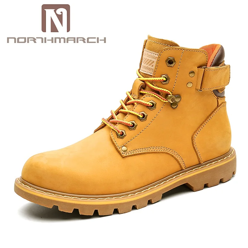 

NORTHMARCH New Martin Boots Genuine Leather Comfortable Mens Ankle Boots Fashion Working Shoes Men Bota Masculina Couro Footwear