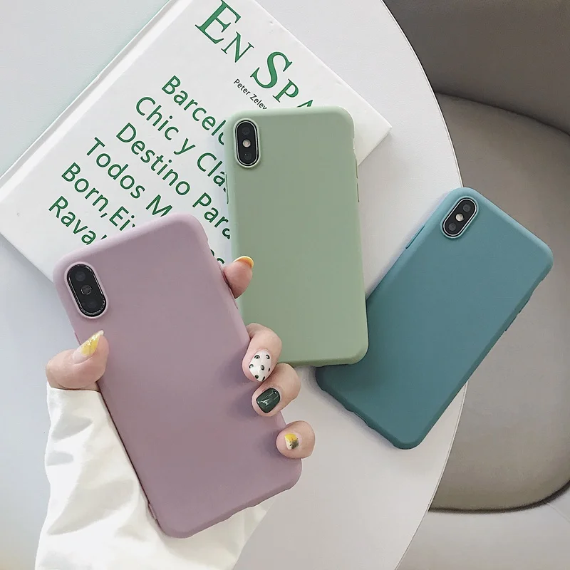 

Solid Color Case For Vivo V15 V11 V11i Y91 Y91i Y95 X27 IQ00 Y81 Y81i Y81S Cover Soft Matte TPU Mobile Phone Cases