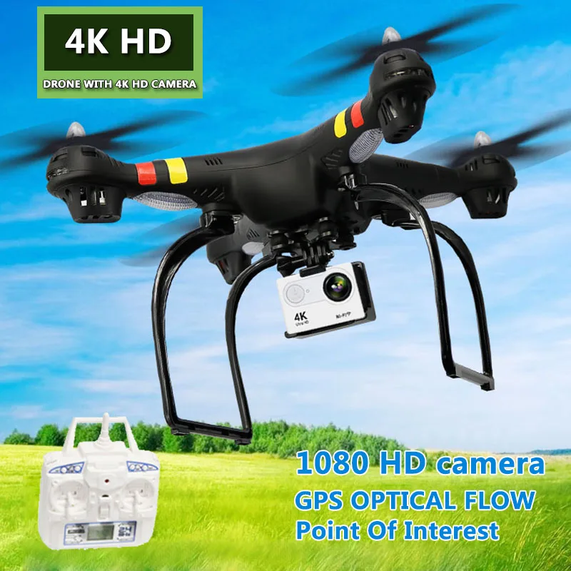 

RC GPS Drone With 4K HD Camera RC Quadrocopter With Hover FPV RC Helicopter With High Hold Mode RC Drone With Headless Mode #E