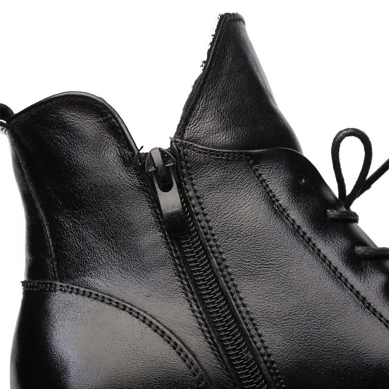 DRKANOL-Genuine-Leather-Thick-Heel-Women-Boots-2018-Solid-Black-Winter-Ankle-Boots-Motorcycle-Botas-Pointed (3)