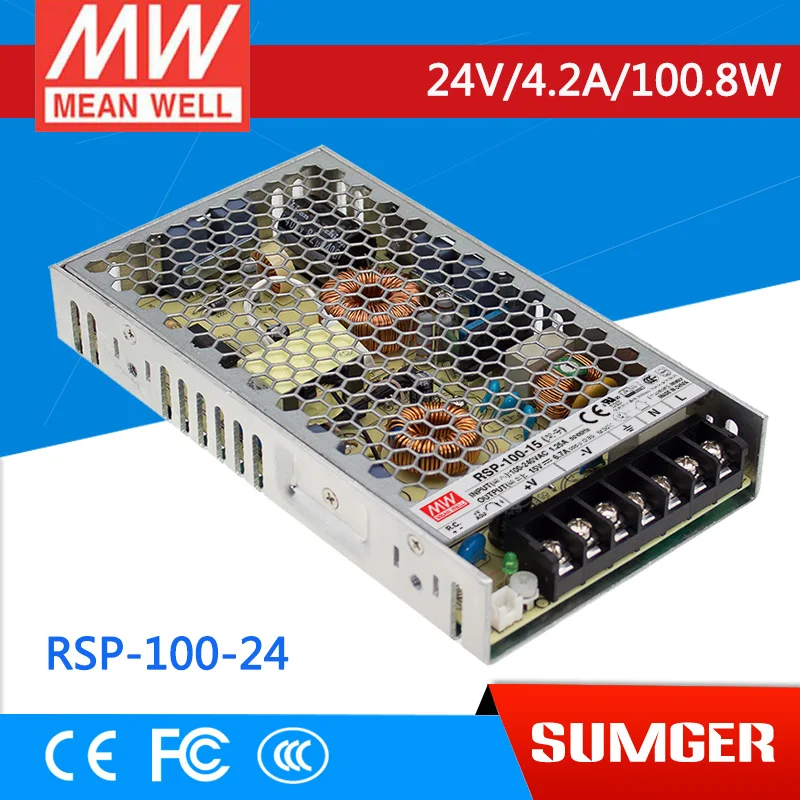 

[BB]MEAN WELL original RSP-100-24 3Pcs 24V 4.2A meanwell RSP-100 24V 100.8W Single Output with PFC Function Power Supply