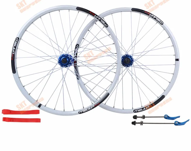 Perfect MEIJUN mountain bike Disc brake wheel 26 inch 32 hole before and after the bicycle wheel Aluminum Alloy bicycle wheels DIY color 11