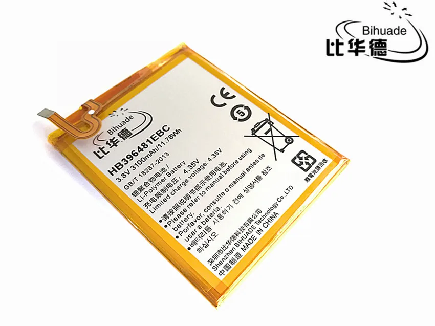 Аккумулятор HB396481EBC 3100 mAH Резервный аккумулятор сотового телефона Honor 5X Смартфон Высокое качество