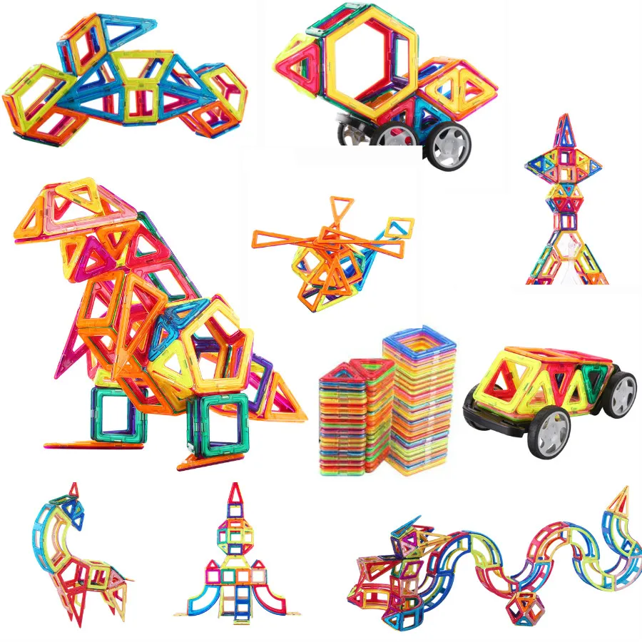 

113PCS Standard Size Magnetic Blocks Toys Construction Model Magnetic Building Blocks Designer Kids Educational Toy For Children