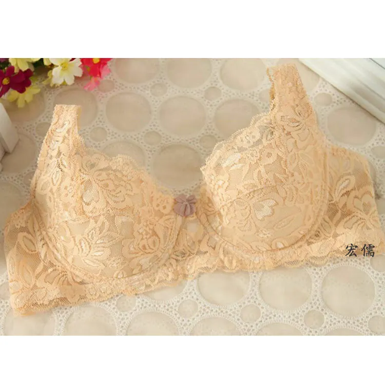 Spring summer Plus Size sexy Bra for Women Seamless Lingerie Lace Bra Ultra thin pad 32 34 36 38 40 B C big cup bra 6