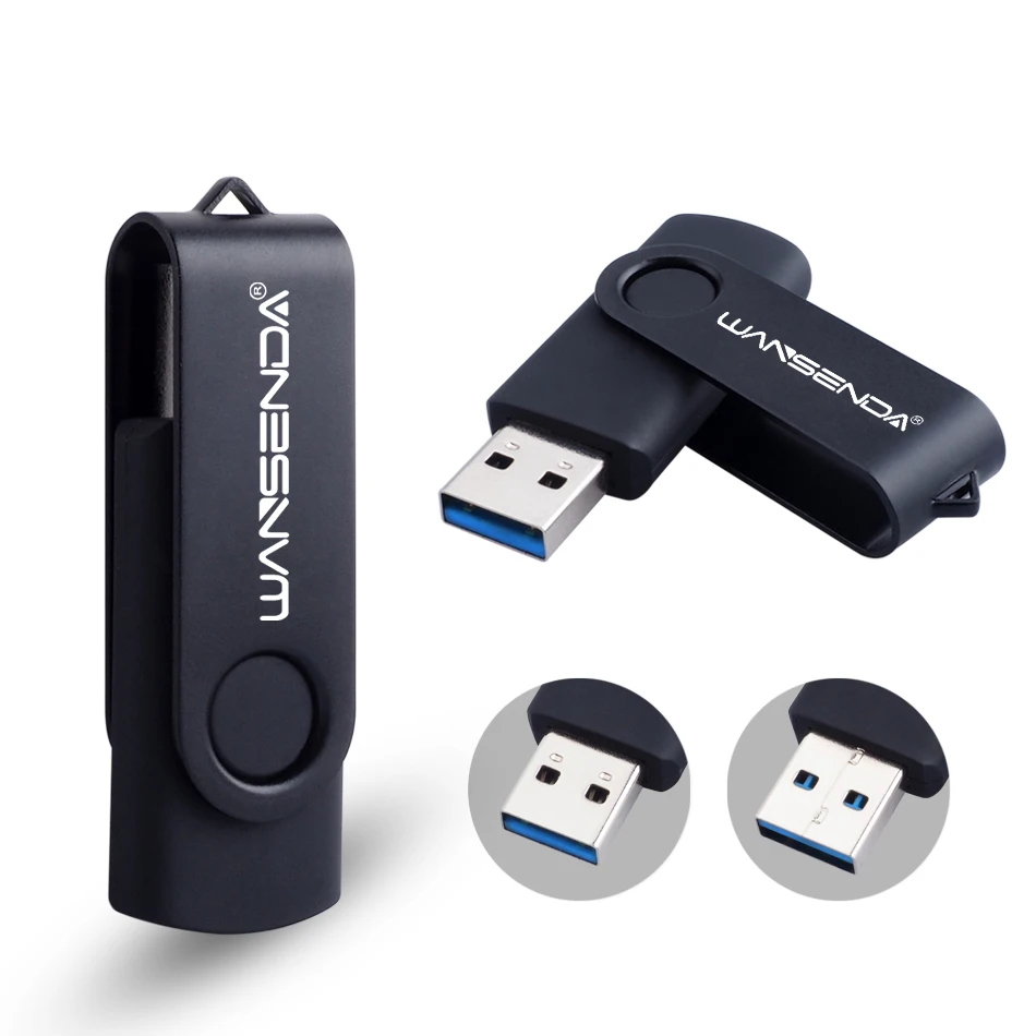 WANSENDA D300 USB Flash Drive 3.0 Pen Drive 128GB 64GB 32GB 16GB 8GB 4GB Rotating design Memory Stick Pendrive with free package WANSENDA D300 USB Flash Drive 3.0 Pen Drive 128GB 64GB 32GB 16GB 8GB 4GB Rotating design Memory Stick Pendrive with free package
