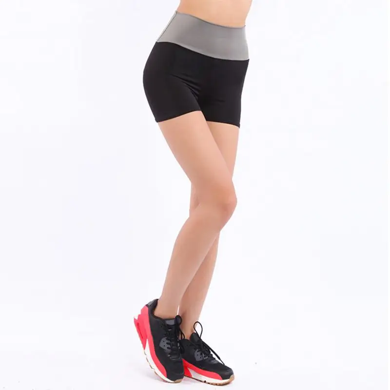 

Fast Drying Drawstring Women Shorts Casual Anti Emptied Contrast Elastic Waist Correndo Short Pants