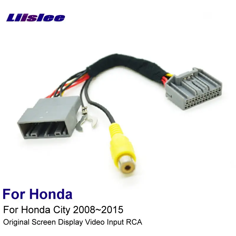 Автомобильная камера заднего вида RCA адаптер провод для Honda City / XR-V XRV 2009 ~ 2015