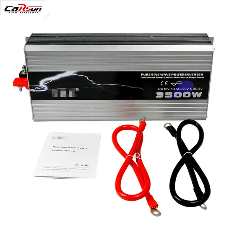 US $242.25 TBE 3500W Pure Sine Wave DC 12V To 220V230V Power Inverter Car USB Charger For Solarwindgas Power Generation Converter