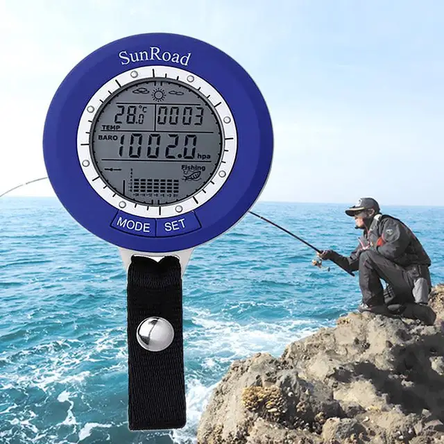 LumiParty SR204 Fishing Barometer Thermometer Tracks 6 Locations At