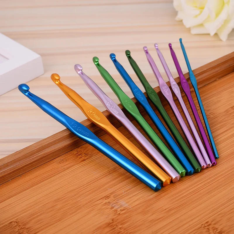 

DIY 2set 2/2.5/3/3.5mm 8pcs aluminum oxide knitting needles crochet hook weave crochet needles 2019 hot sale