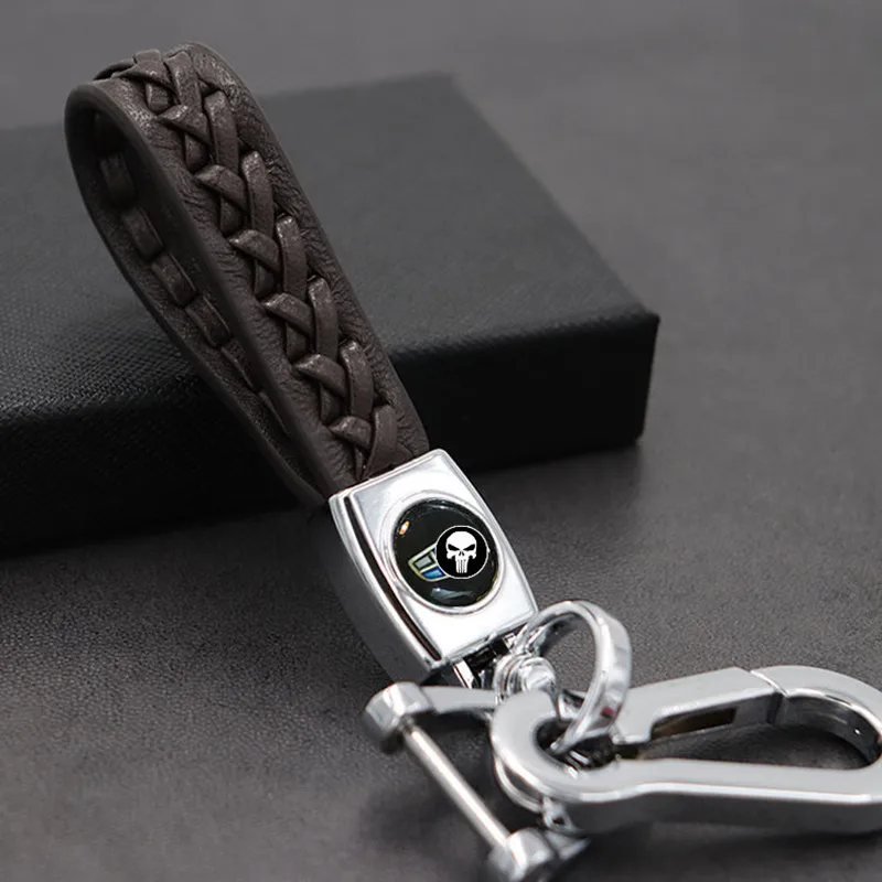 

New Hand Woven Horseshoe Buckle Car Keychain Keyring Auto Car Key Chain Rings Holder For Mercedes Benz W202 CLK C260
