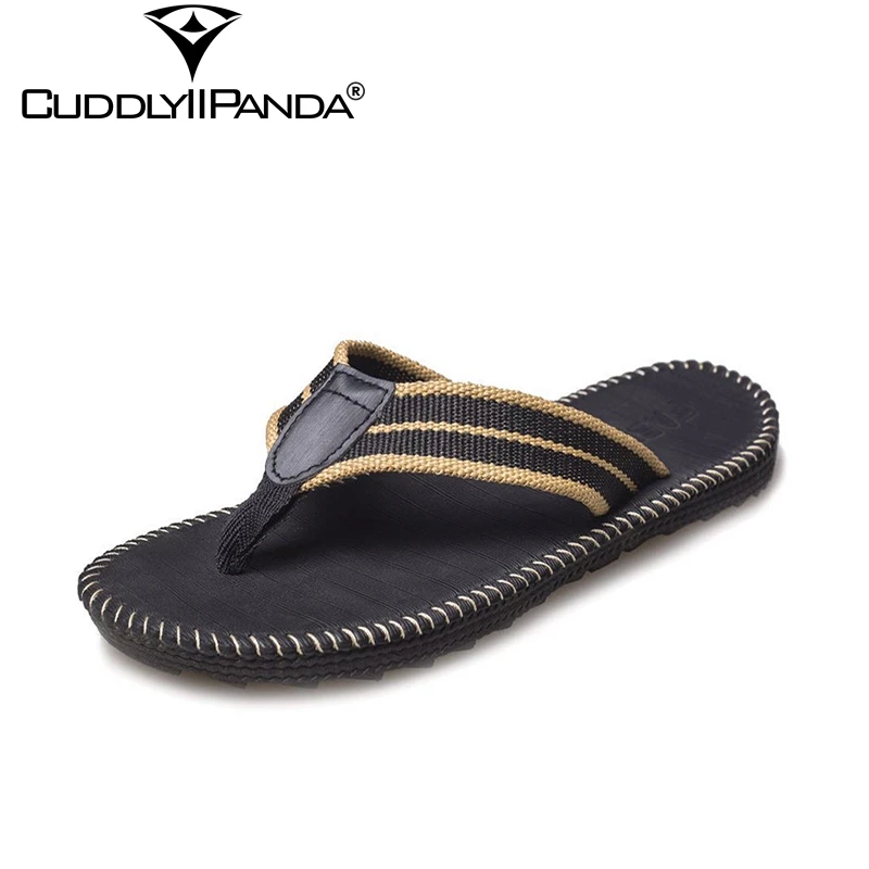 

2017 New Arrival British Style Men Flip Flops Summer Cool Boardered Beach Slippers Non-slide Male Sandals Zapatos Hombre