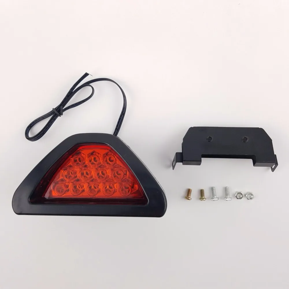 Universal F1 Style 12 LED Third Red Flashing Blinker Safety Fog Lamp Tail Brake LightSignal
