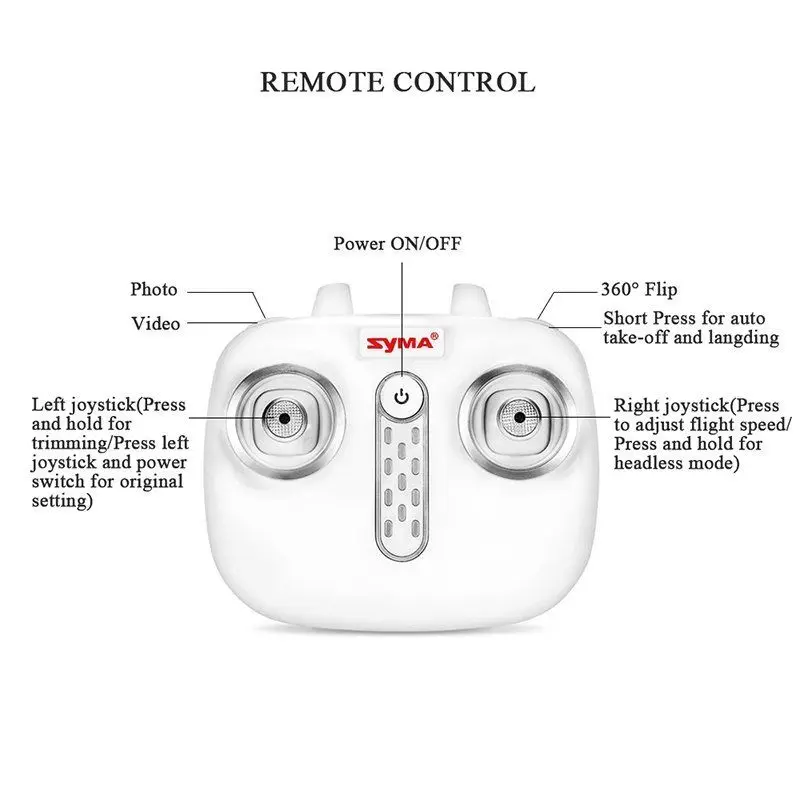 SYMA X15 RC Quadcopter RTF 4CH 6-axis Gyro Altitude Hold One Key to Take off  3D Rollover 2.4GHz Wireless Remote Control Drone