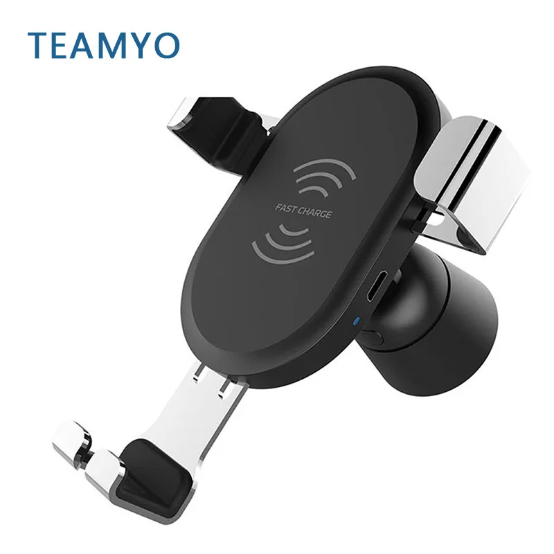 

Qi Wireless Charging For iPhone X 10 8 Plus Car Holder Stand 2 in 1 Car Air Vent Dashboard 10W Fast Charging Wireless Charger