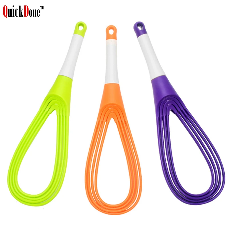 

QuickDone Plastic Rotatable Egg Whisk Mixer Handy Food Grade Baking Flour Stirrer Blender Cooking Tools Kitchen Gadgets CKC1410