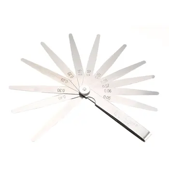 

BERRYLION Feeler Gauge 0.05-1.00mm Metric 14 Blades Spark Plug Gap Filler Thickness Measuring Tool Foldable Stainless Steel