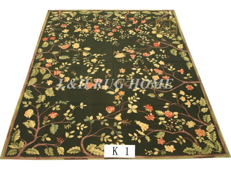 9'x12 Aubusson ковры шерстяные Ковры s красный дизайн, Французский Aubusson Ковры, ручной работы Ковры