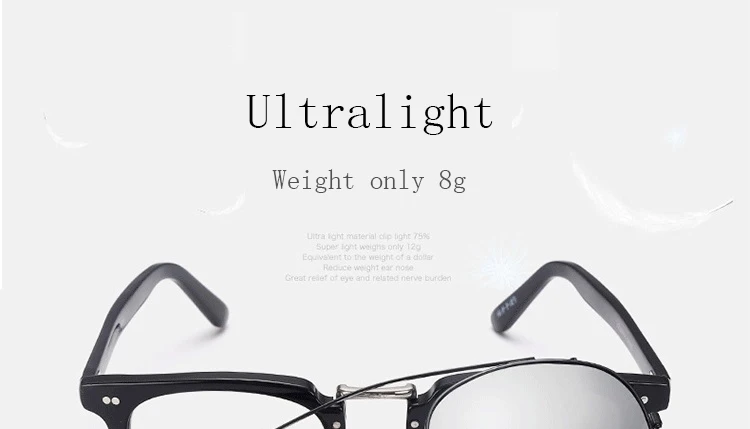Новые Модные поляризованные очки для близорукости с клипсой, унисекс, для мужчин и женщин, близорукие линзы, оправа из нержавеющей стали, очки S, L L3