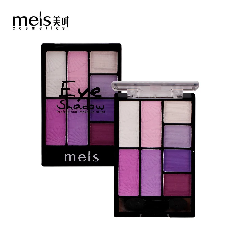 

MEIS brand Professional Eye shadow 8 Colors Matte Eyeshadow Palette Natural Cosmetics Naked Makeup Shining Eye Shadow with Brush