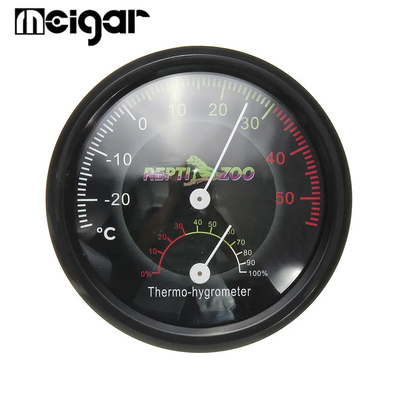 2 IN 1 Reptile Tortoise Hygrometer Thermometer With Colour Codes Pet
