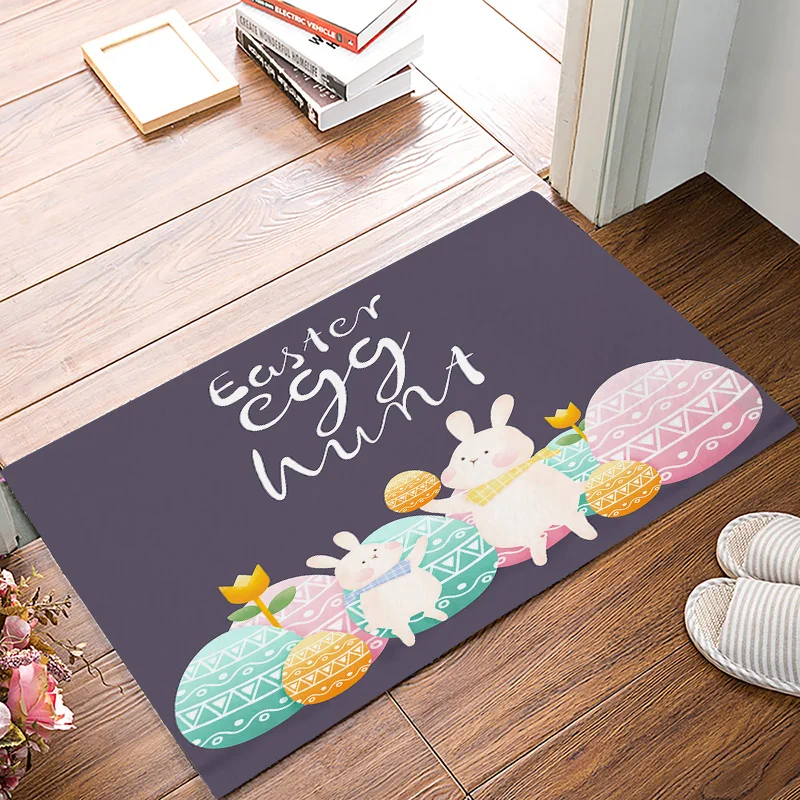 Easter Eggs зайчик кролики коврики для входного пути аксессуары для ванной комнаты Комплект грязи мусор Траппер ботинок механический скребок