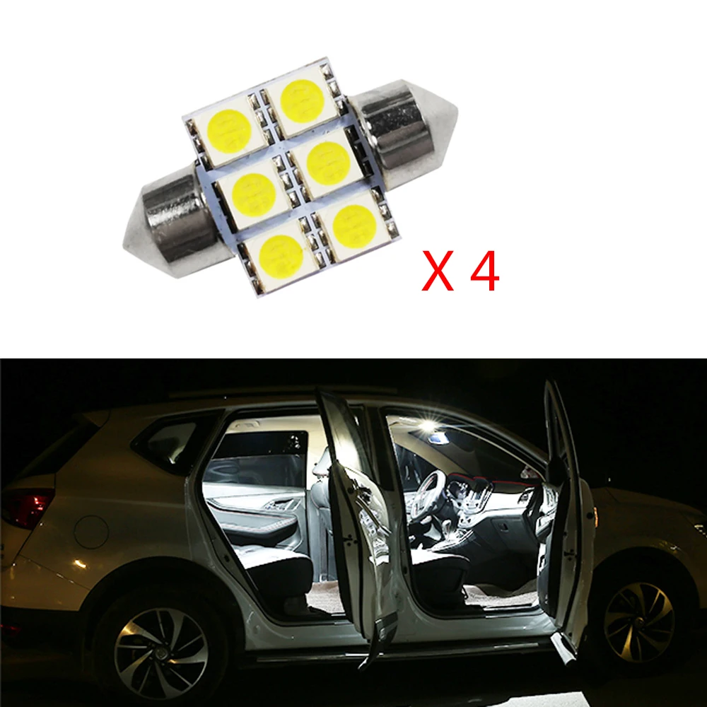 Us 3 93 18 Off 4 X Error Free White Interior Led Lights Package Kit For Mitsubishi Lioncel Outlander Pajero Accessories Reading Door Lamp In