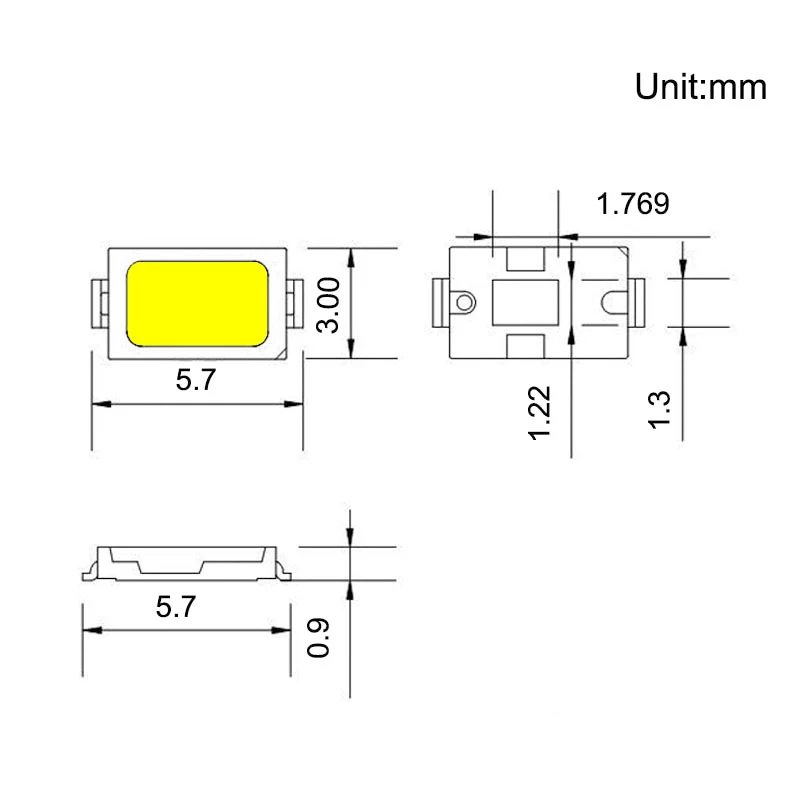 Epistar высокая яркость SMD 5730/5630 лампы постоянного тока чип 50-55lm светильник-излучающий диод светодиодный s для Светодиодные ленты светильник лампочка