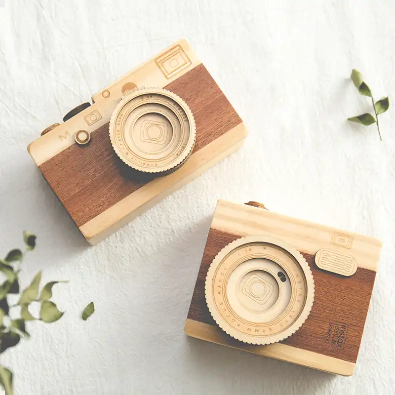 wooden camera baby toy